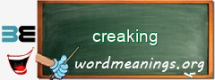 WordMeaning blackboard for creaking
